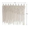 Macrame Wall Hanging Boho Handmade Woven Tapestry Leaf Pattern Tassels Wall Decor Curtain Home Decoration For Living Room Bedroom Wedding Party