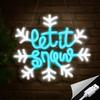 Snowflake LED Neon Sign Lights Let It Snow Christmas Party Neon Lights Winter LED Wall Decor for Xmas Party Gift Home Bedroom