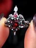 Can Be Assembled Heart and Sword Rings for Women Men Couple Silver Gold Color Adjustable Open Ring Fashion Jewelry