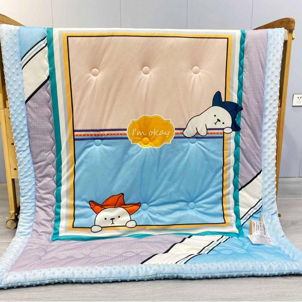 Plapumă Tricotată din Bumbac de Desene Animate pentru Copii - Moale, Lavabilă la Mașină, Plapumă de Iarnă pentru Grădiniță și Somnurile Bebelușilor.