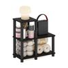 Furinno Espresso/Black Accent Shelf, 48cm W X 23.9cm D X 50.5cm H [Officially Imported from Japan]