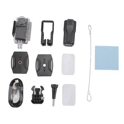 Wearable Camera WIFI IP68 30m Waterproof Anti Shake HD Recording 147 Deg Angle Lens 4K Sports