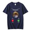 Summer Round Neck Printed Loose and Fashionable Pure Cotton Short Sleeved T-Shirts Men’s
