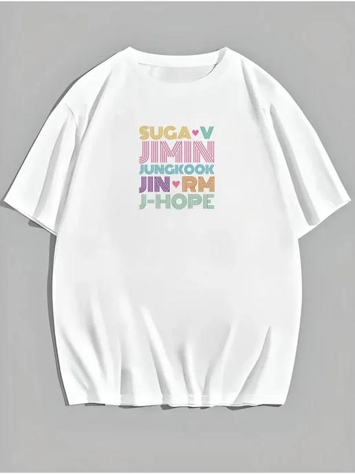 Oversized T-shirt with BTS print S