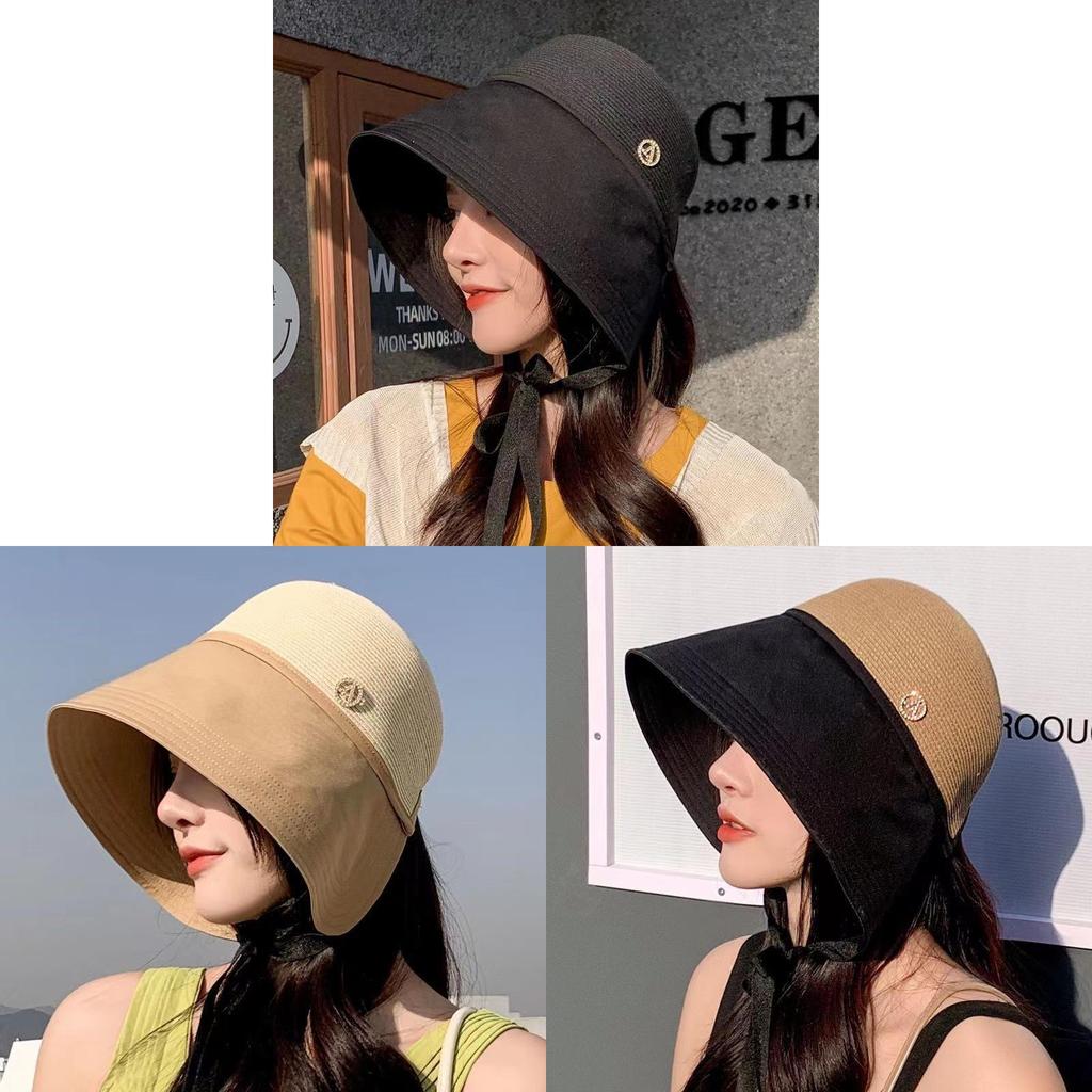 Foldable Summer Sun Hat With Large Brim And Uv Shield For Men And Women
