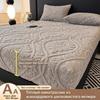 European Style Jacquard Taffeta Fitted Sheet Winter Warm Soft Plush Mattress Protector with Deep Pockets Floral Queen Bed Sheets