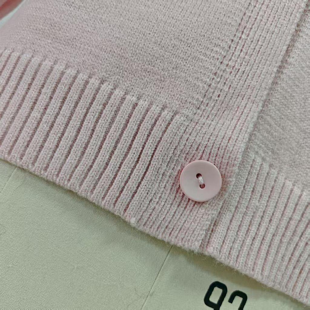 Women's Thick Pink Knit Cardigan - European & American Style