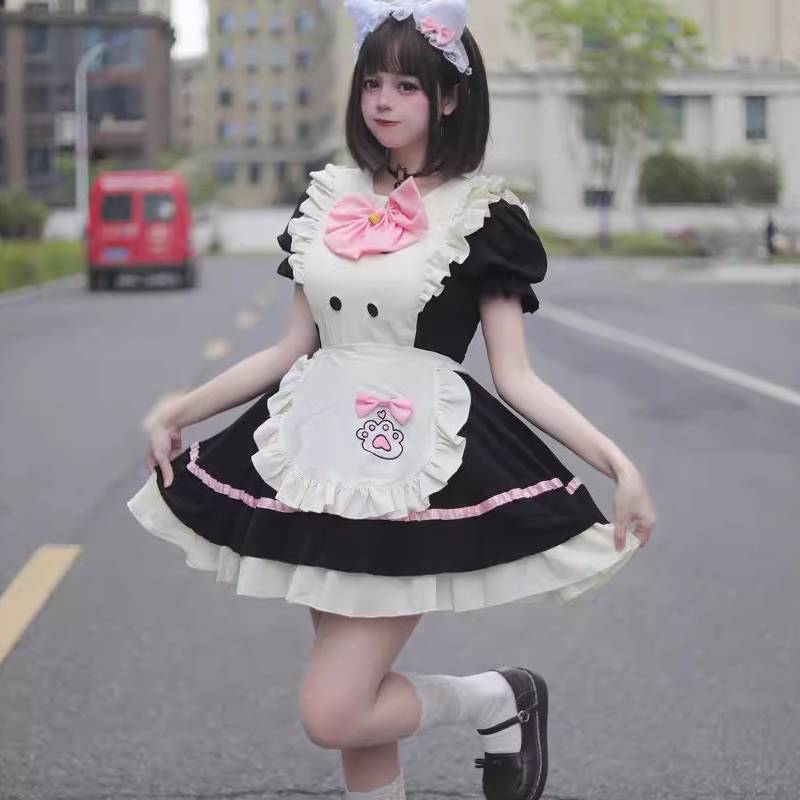 Girl Cosplay Lolita Dress With Polyester Fabric For Halloween Costume And Anime Role Play