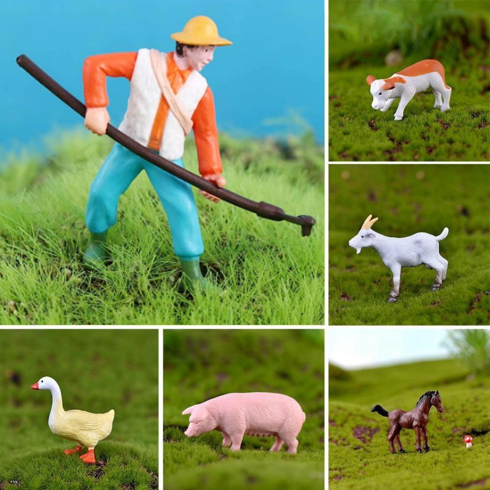 Artisanat Travailleur Agricole Accessoires DIY Figurines Miniatures Micro Paysage Ornements de Jardin Féérique