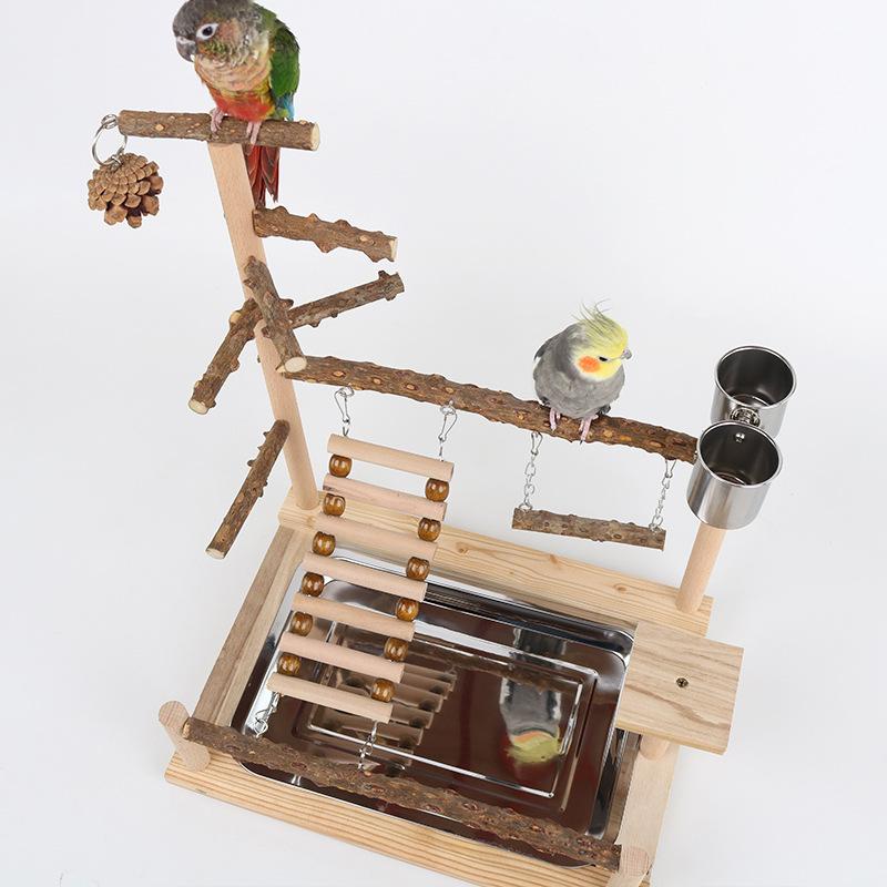 Pepper wood parrot platform parrot climbing net climbing training station climbing ladder swing bird toy suspension bridge