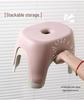 Durable Non-Slip Plastic Bathroom Stool for Shoes and Small Coffee Table