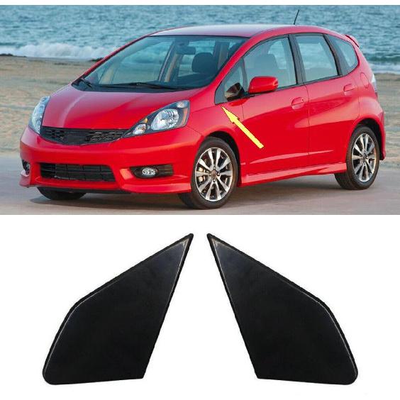 Pair Front Door Garnish Window Glass Plate Cover Trim for Honda Fit 2009 2010 2011 2012 2013