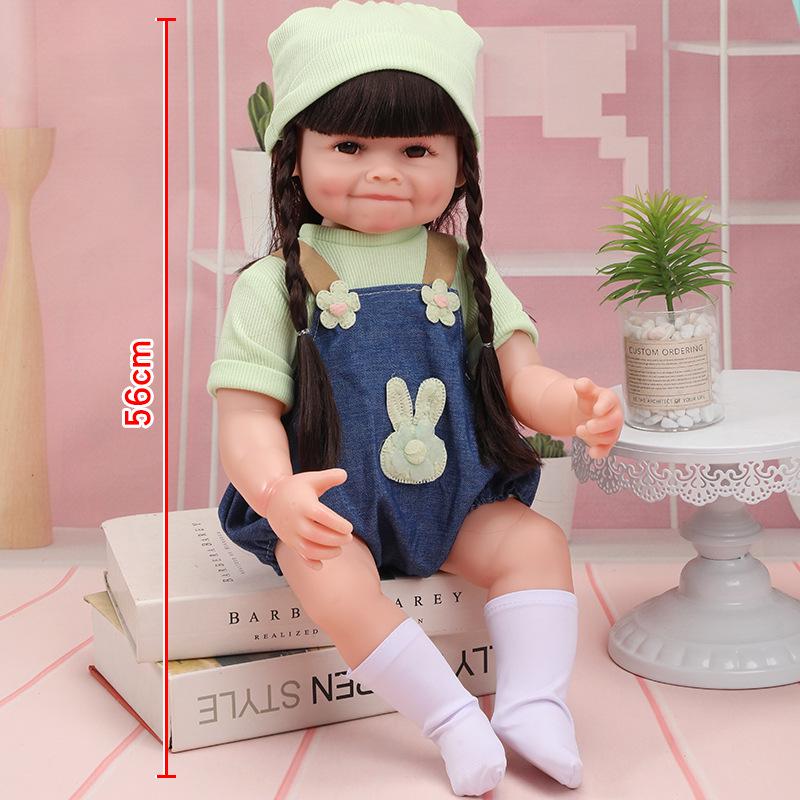 56cm Reborn Simulation Barbie Baby Doll Gift Set - Soft Gel Toy for Girls