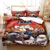 Personality Aggretsuko Anime Bedding Set New Soft Duvet Cover Pillowcases Cute Red Panda Print Bed Set for Kids Adults Bedroom D