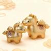 Golden Horse Plush Doll Horse Brings Wealth Zodiac with PP Cotton Filling Chinese New Year 2026 Gift for Home Decor & Blessings