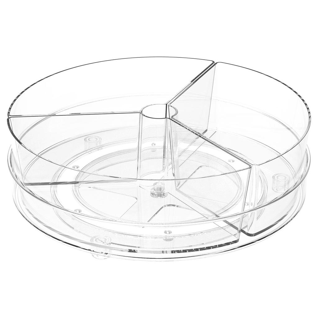 360 Rotating Seasoning Storage Rack Divided Spice Snack Food Oil Seasoning Bottle Turntable Kitchen  Organizer Tray Rack