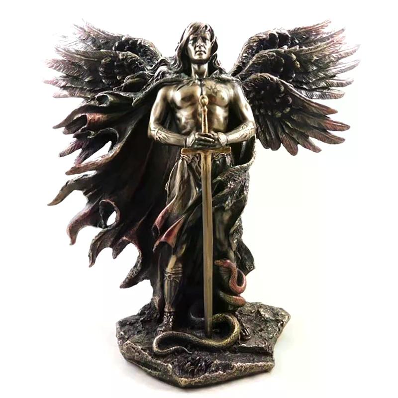 Estatua del Ángel Metatrón - Judaísmo Talmúdico Flor Sagrada de la Vida Figura