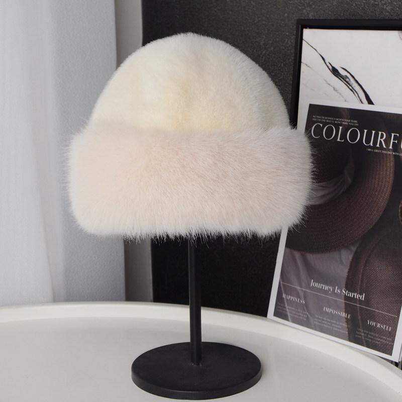 2026 Faux Fur Mink Hat: Plush, Windproof, Warm Autumn/Winter Bucket Hat