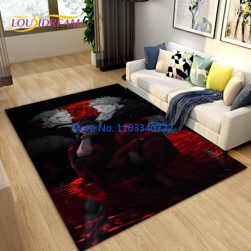 Jujutsu Kaisen Anime Cartoon Area Rug Carpets 120x160cm Decor for Living Room Children's Bedroom Sofa Bathroom Kids Floor Mat
