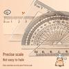 Capybara Cartoon Ruler Set: 4-Piece School Set with Protractor, Set Square, and Straight Ruler for Kids