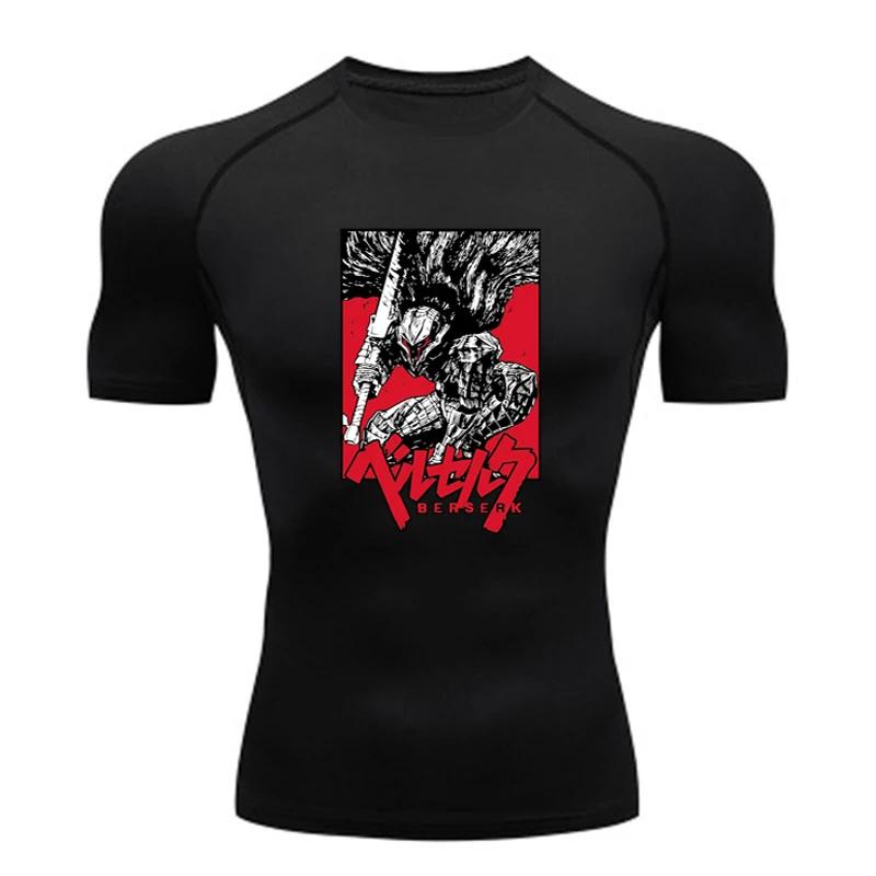 Sportswear for Men Gym Anime Berserker Men's Compression T-shirt Sports Tights Fitness Long Sleeve Running Training Sportswear