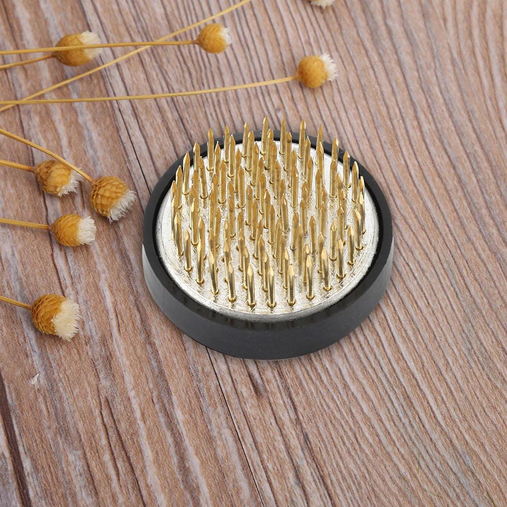 Round Flower Arrangement Pin Ikebana Kenzan Flower Decoration Fixed Arranging Tool (Dia. 40mm)