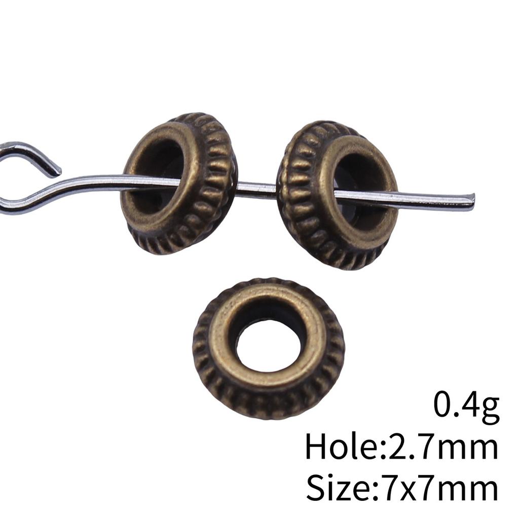 Small Hole Vintage Alloy Gear Spacer Beads Metal Loose Beads DIY Bracelet Necklace Jewelry Making Findings Accessories