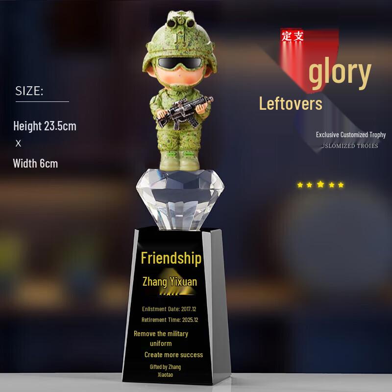 Military Retirement Cartoon Soldier Ornament