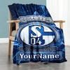 Coperta Personalizzata Fc Schalke 19 Testo Regalo Coperta Personalizzabile Morbida e Accogliente Perfetta per Divano Soggiorno Letto Uso Stagione Singola