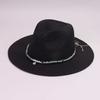 New straw hat men's and women's travel beaded western cowboy hat sunshade sunscreen breathable vacation Panama straw hat