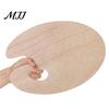 Left Right Handed Palette Wooden Paint with Thumb Hole for Oil, Acrylic, Portable Watercolor Painting, Oval-Shaped Wood Art Tray Artists Artist