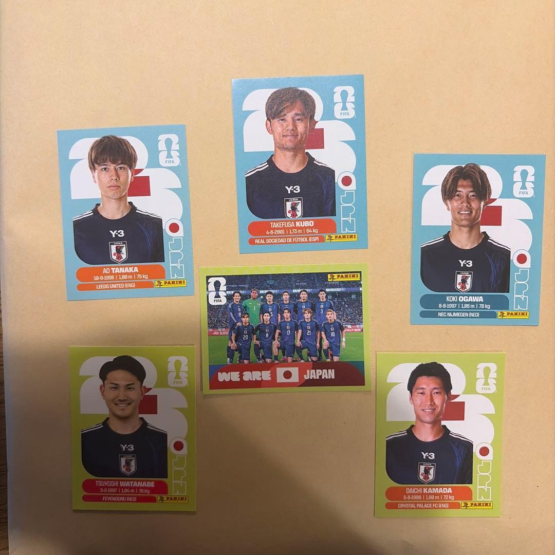 Used PANINI FIFA World Cup 2026 Japan National Team Card Set of 6