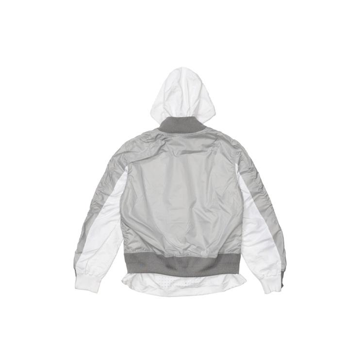 (WMNS) Nike X Sacai Layered Bomber Jacket 'Grey Fog' Women's CV5686-097