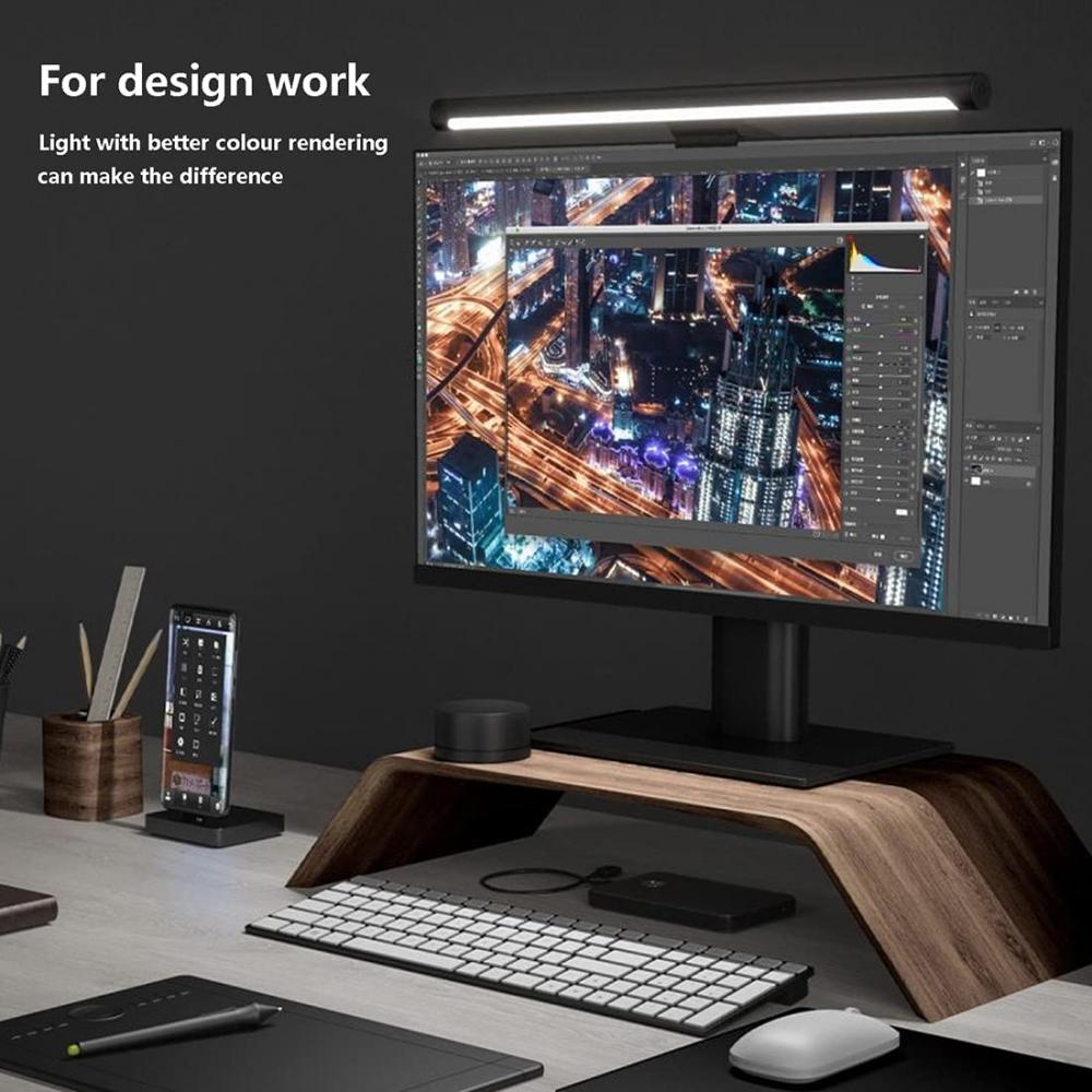 Xiaomi Mi Monitor Hanging Light, USB Light, Type-C Port, Desk Light, Asymmetrical Light Distribution, Monitor Anti-Reflection, Ra95 High Color Renderi