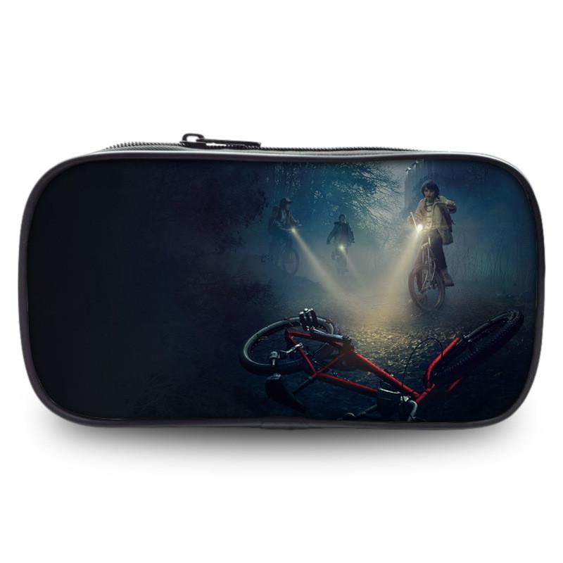 Stranger Things Pencil Case With Nylon Material For Students And Kids