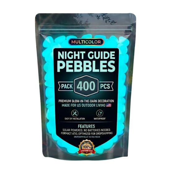 Resin Glow-in-the-Dark Pebbles, Night Guide Luminous Stones, Decorative Aquarium Fish Tank Rocks, Glow in The Dark Garden Stones, Glowing Stones for