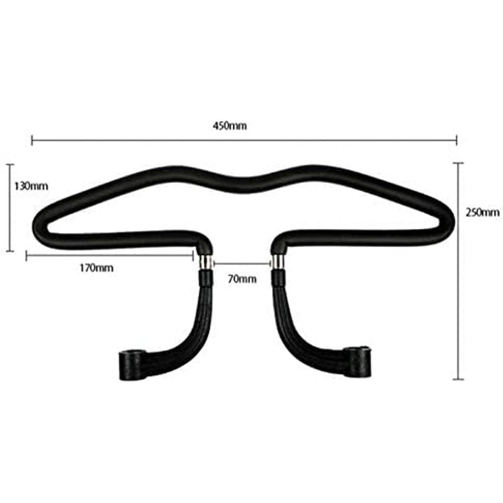 Car Seat Head Rest Hanger Holder Steel + Pu For Coat Suit Jacket Clothes Black