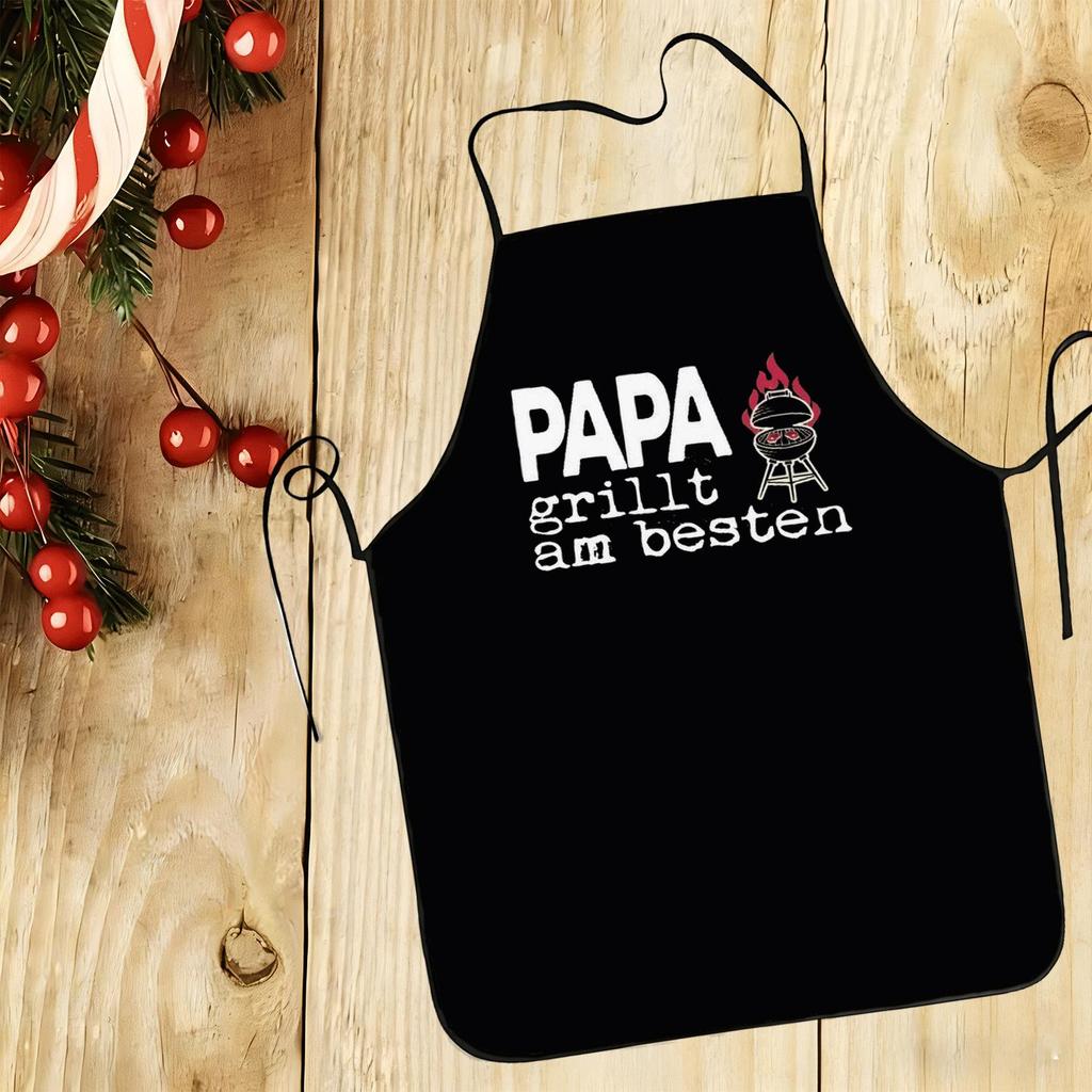 The Best Barbecue Apron for Dads - a Durable, Comfortable, and Fun Unisex Cooking Apron Featuring a Local Top-notch BBQ Chef Des