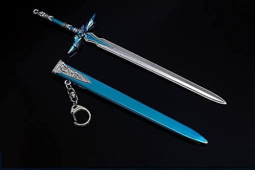 Sword Art Online Keychain SAO Eugeo Blue Rose Sword One-Handed Sword Pendant Keyring SAO Couple Keychain