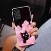Anime Cute Black Cat Meow Phone Case For Samsung Galaxy A17 A16 A15 A14 A13 A57 A56 A55 A54 A53 A37 A36 A35 A34 A33 A26 A25 A24
