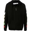 OFF WHITE SS21 Sweatshirts Men's Black Hooded Non Detachable Moderate Regular OMHA037R21KNI0011084