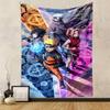 "Anime Ninja Team Dynamic Artwork" Patterned Tapestry Decorative Wall Hanging, Home Bedroom Living Room Decor