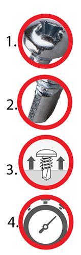 Kstex Flea Screws 3.5X9.5Mm B Galvanized