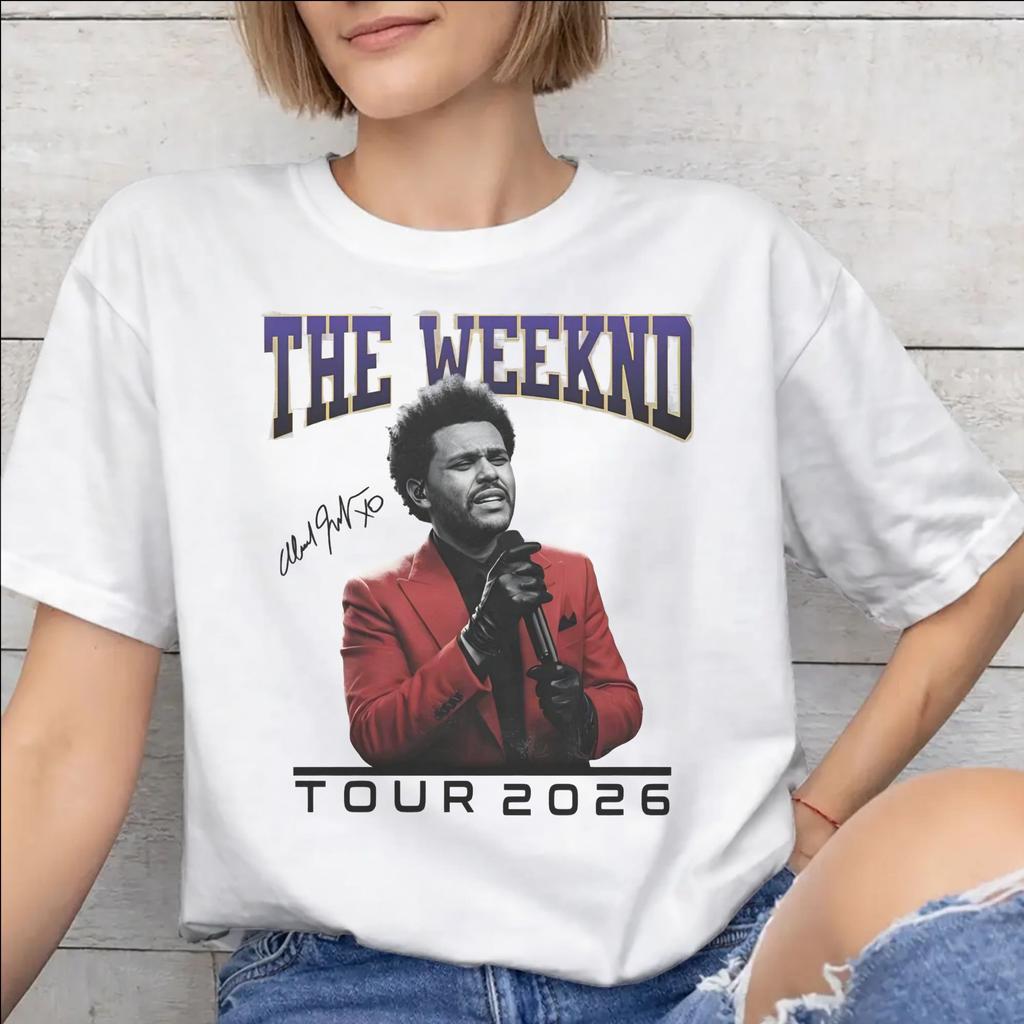 Unisex Unisex Printed The Weeknds After Hours Til Dawn Tour 2026 T Shirt Tee Pure Cotton Tshirts Clothes