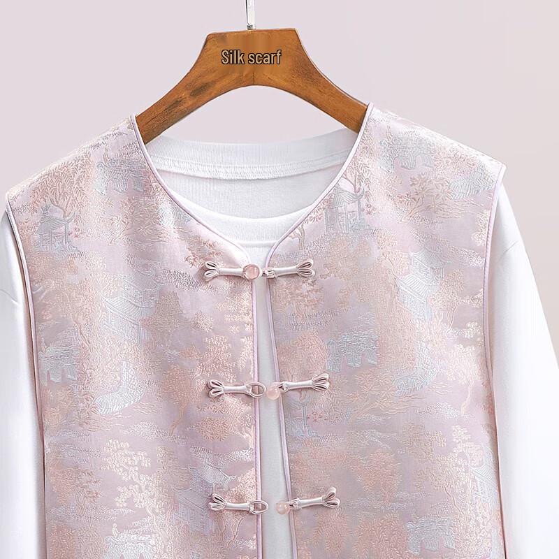 Women's New Chinese Style Retro Vest with Disc Buckles