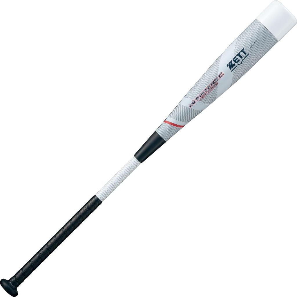 ZETT Soft Baseballschläger Monster Black Cannon, FRP Made, Schlagteil aus Urethan, 83 cm, 680 g, durchschnittlich, weiß, hergestellt in Japan, BCT31483 (Kohlenstoff + Schaum) (1100)