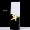 Customized Portrait Photo Color Printing Crystal Trophy Enterprise Excellent Employee Home Decor Award Honor Lettering Medal 1Pc