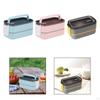 Doppelschichtige Lunchbox Bento, auslaufsicher, vielseitig einsetzbar, mit Trennwand, Lebensmittelbehälter für Camping, Erwachsene