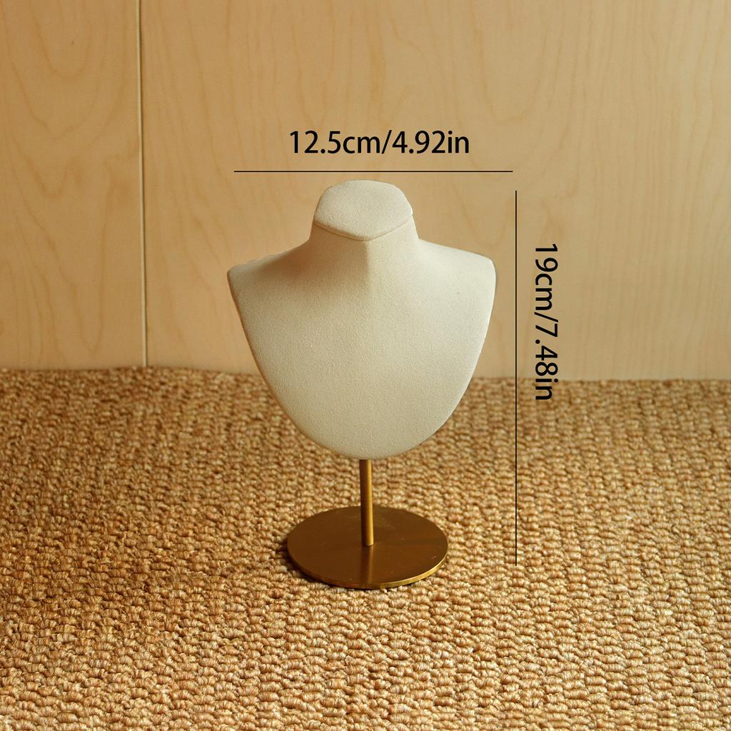 Luxury Necklace Display Portrait Model Wooden Window Jewelry Displays Rack Counter Bracelet Ring Organizer Display Props