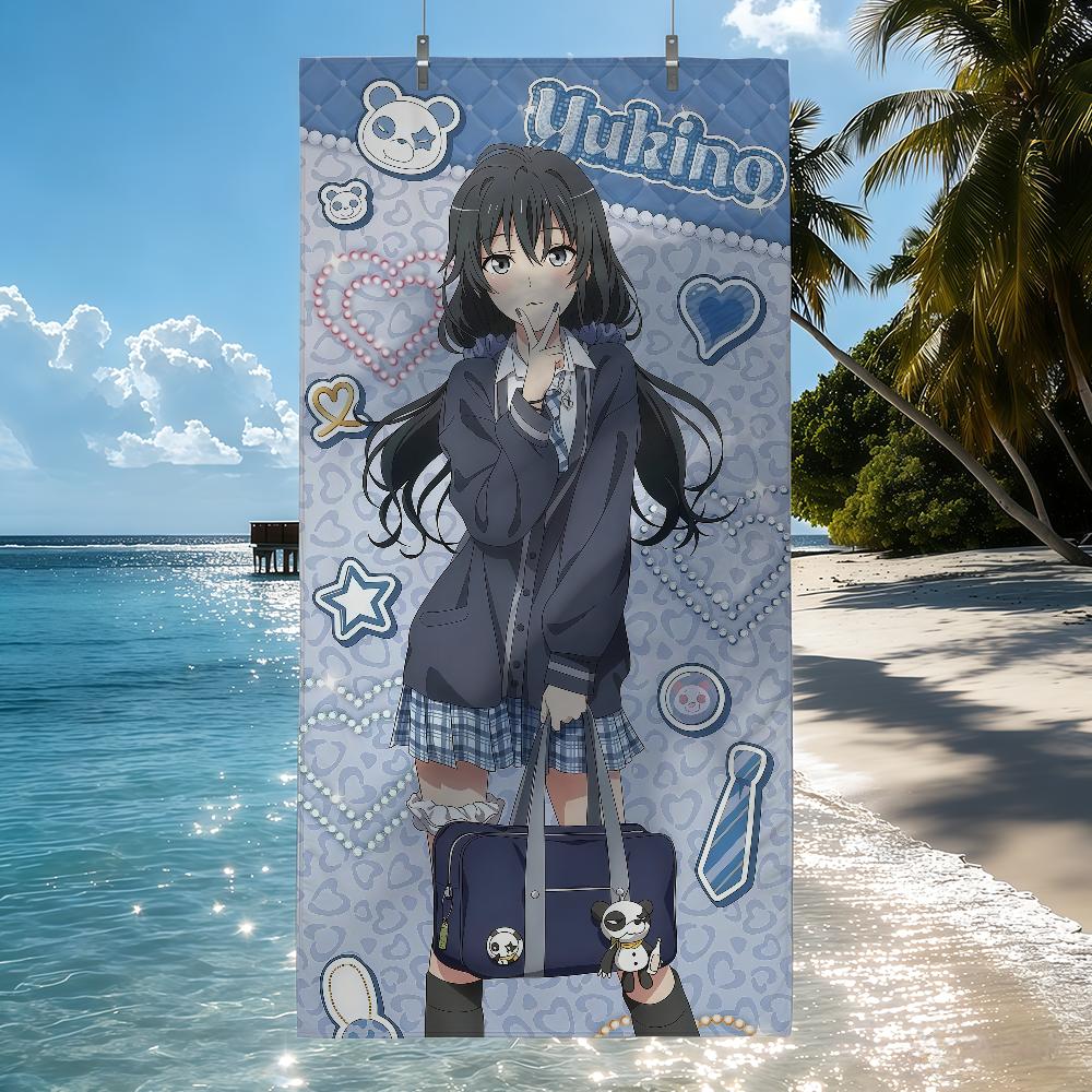Anime My Teen Romantic Comedy SNAFU Towel Quick Drying Beach Towels Are Suitable For Swimming Pools Camping Yoga And The Gym